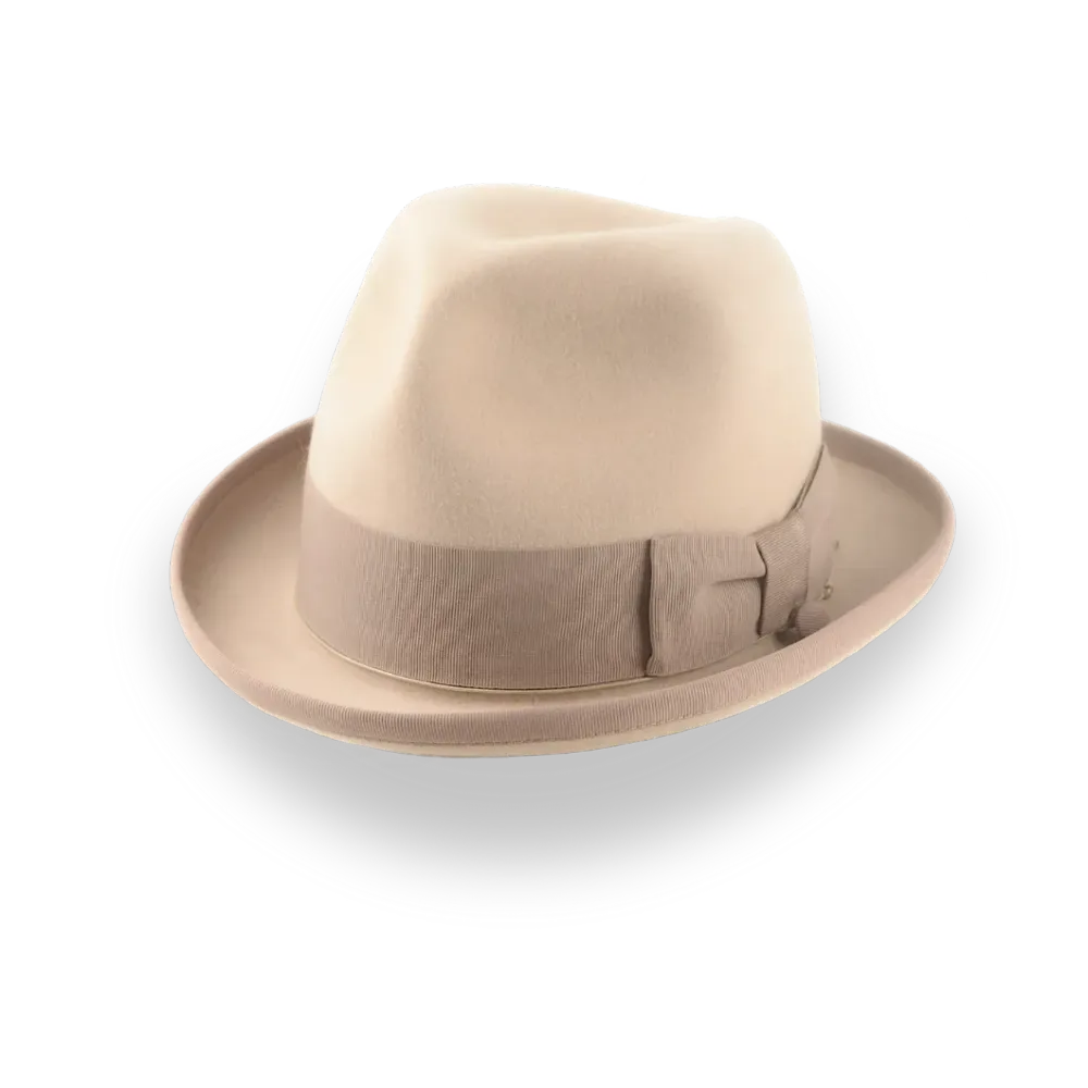 Chapeau Hombourg rétro camel clair | Le Phaeton Agnoulita Hats