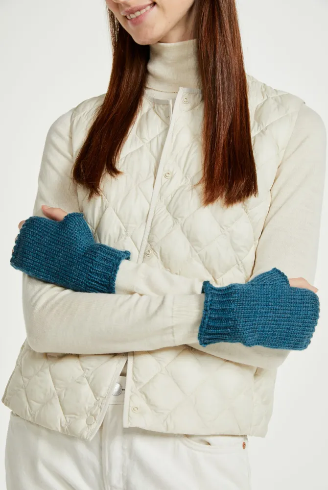 Mitaines sans doigts Kilmeena Aran - Bleu sarcelle Aran Woollen Mills