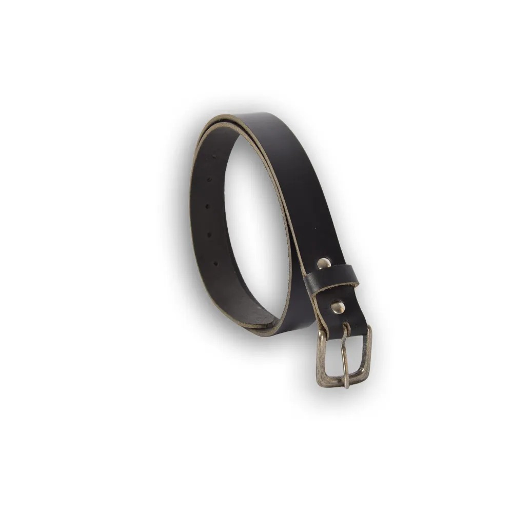 Ceinture unisexe 4East 100 % cuir de buffle véritable – Ceinture noire – Taille 95 – Réglable – 5 trous – Longueur totale...