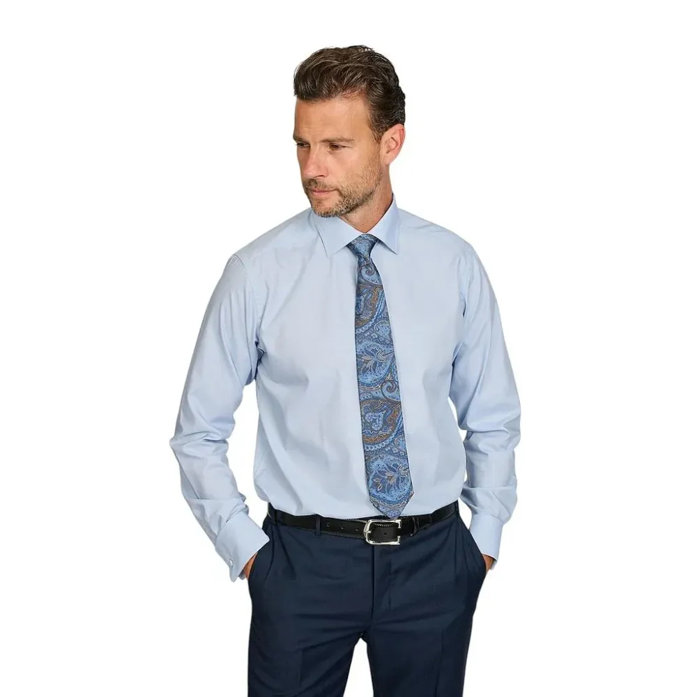 Cravate Ascot bleu homme