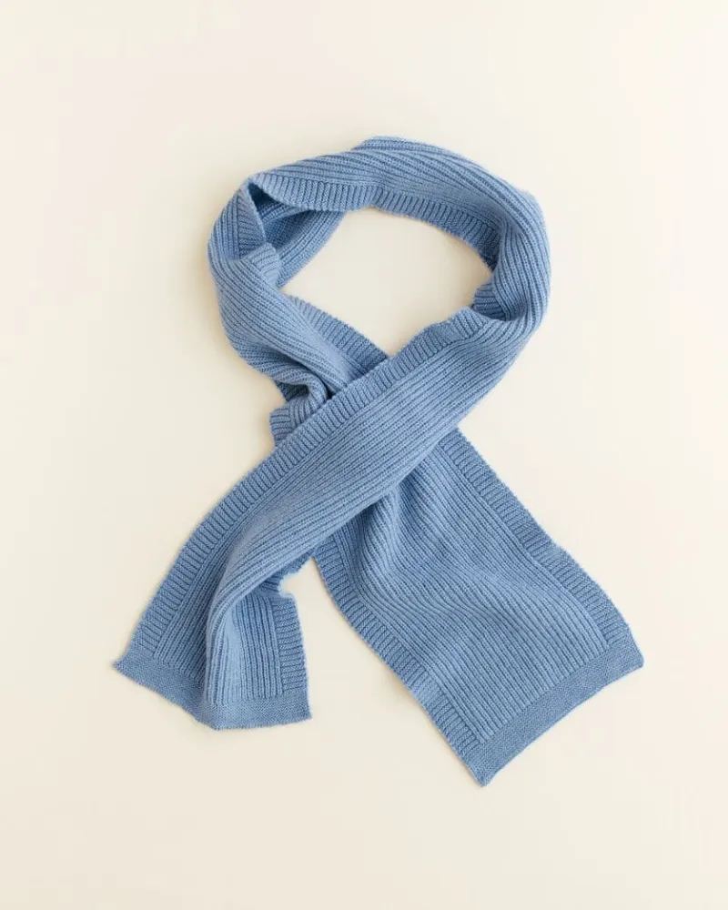 Echarpe Gustave - Bleu Clair - Hvid