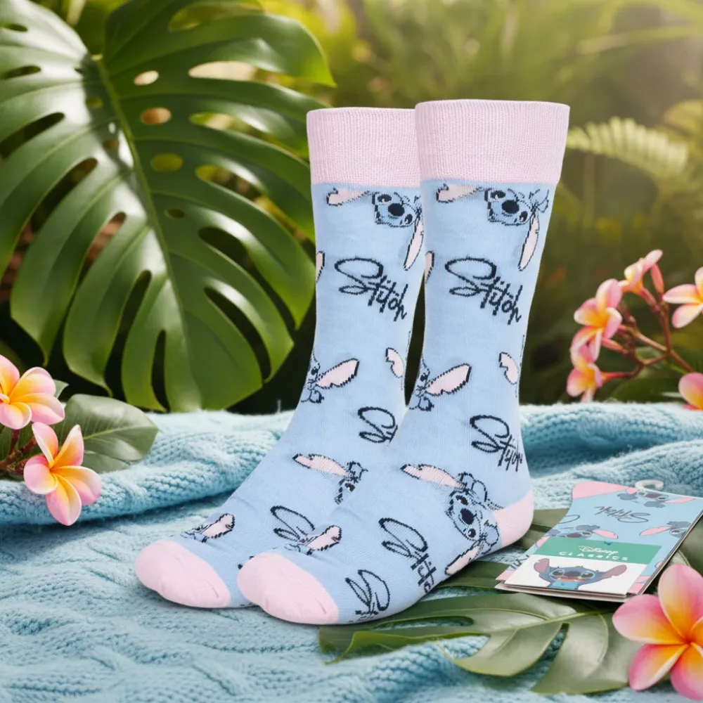 (Précommande) Chaussettes hautes pour femmes Disney Lilo et Stitch 36/43 Trésors et Merveilles