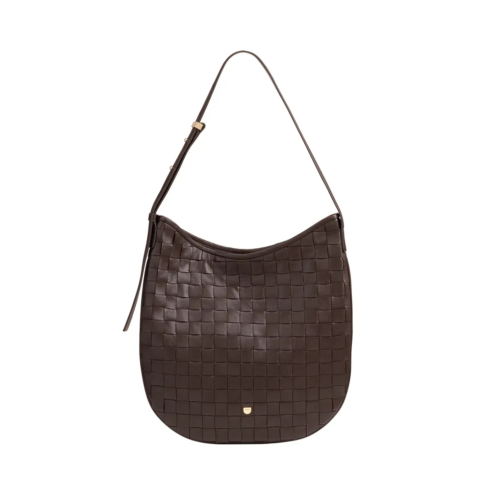 DUDU Sac à Bandoulière pour Femme en Cuir Tressé - Sac Hobo élégant avec Fermeture Éclair, Sac à Bandoulière en Cuir Vérit...