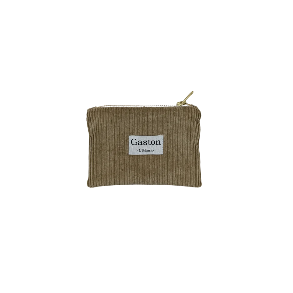 Porte monnaie velours sable